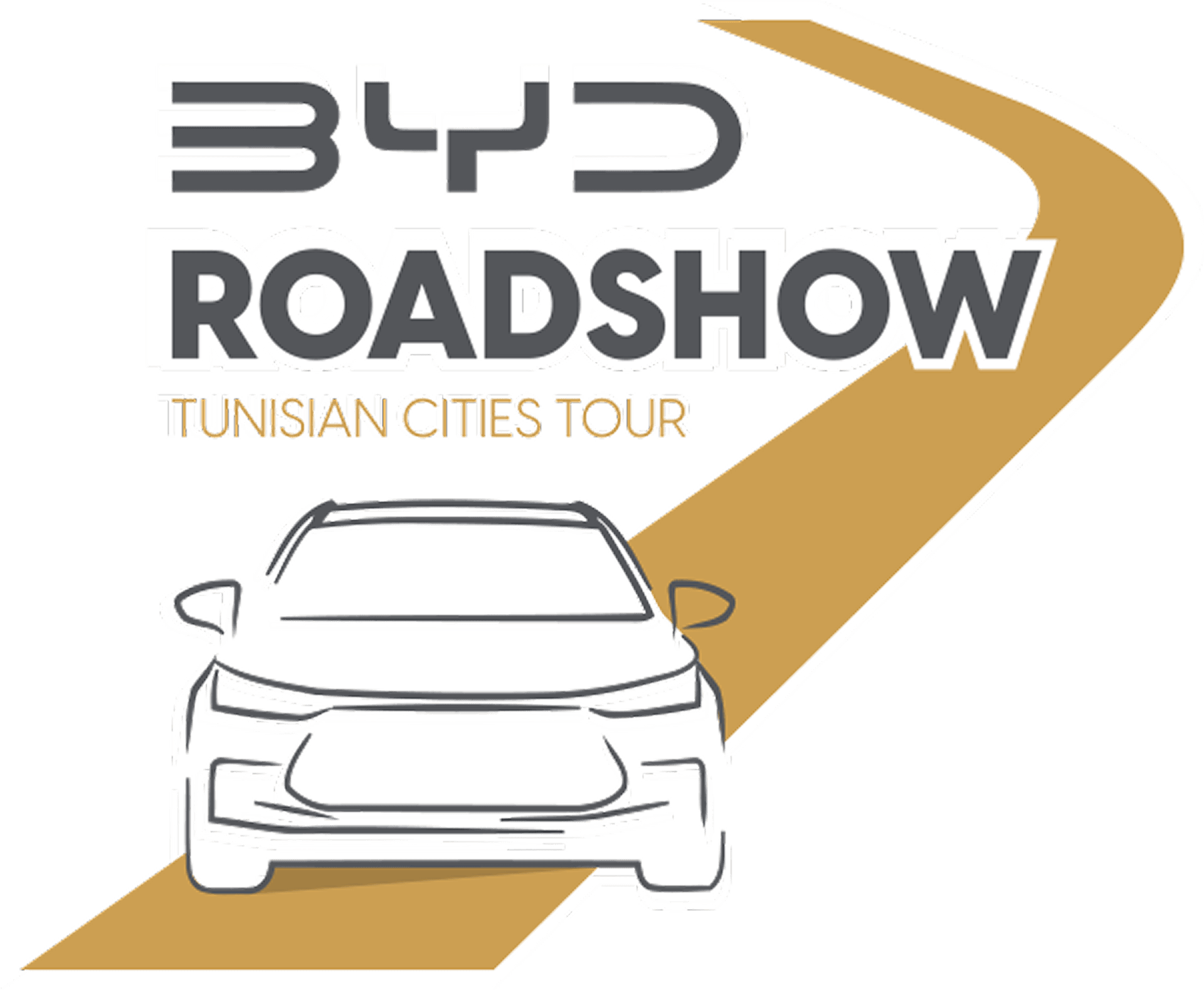 Logo officiel du BYD Roadshow Tunisian Cities Tour