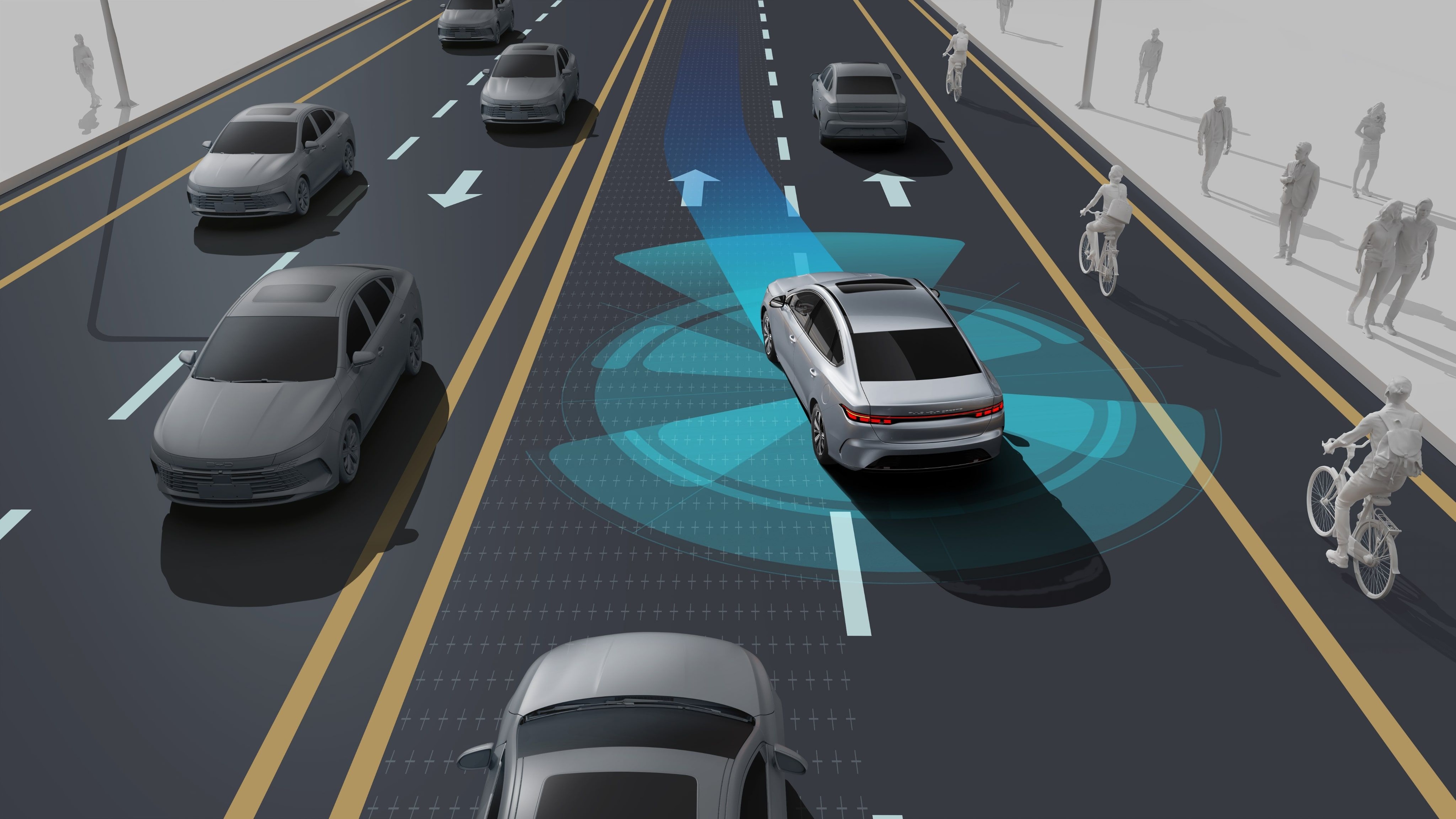 Système de radars avant et arrière du BYD Qin Plus DM‑i pour sécurité et assistance à la conduite